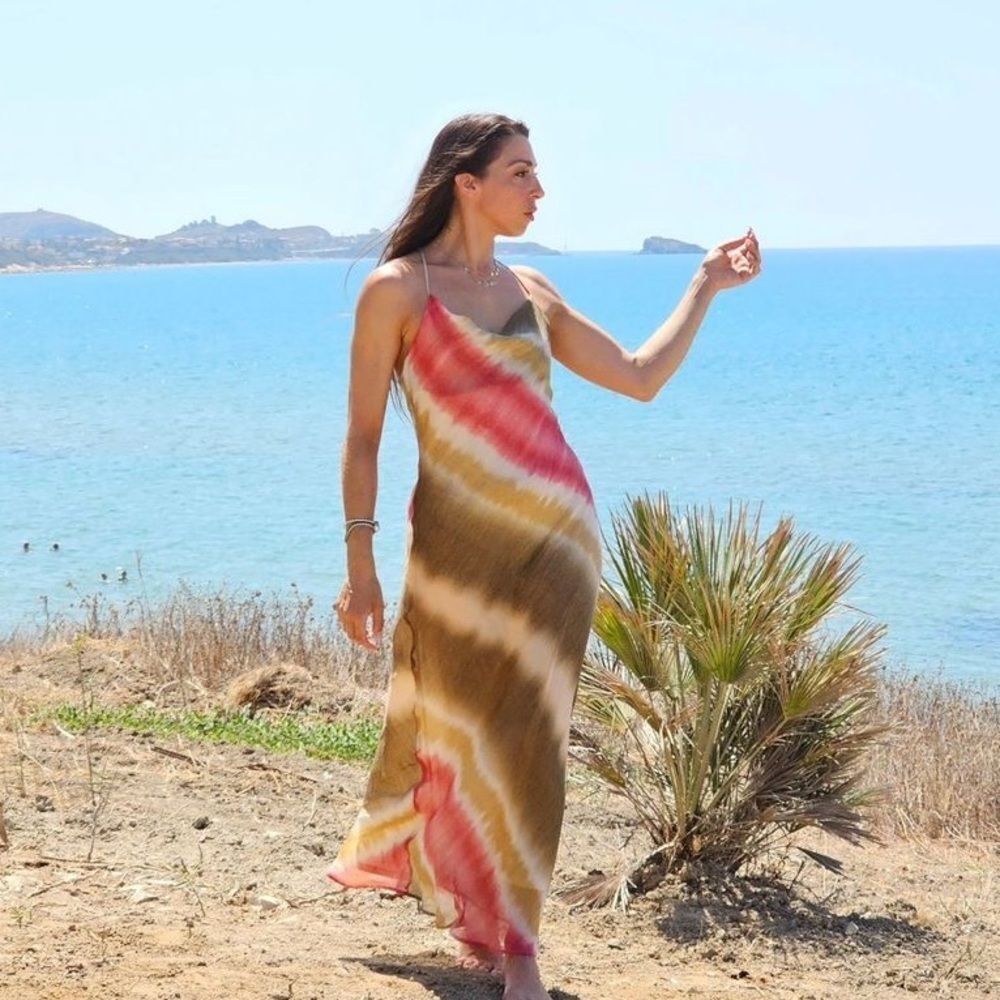 Zara tie dye midi slip dress NWT - Picture 5 of 16